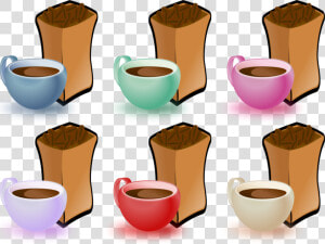 Pottery ceramic cup   Coffee Beans Clip Art  HD Png Download