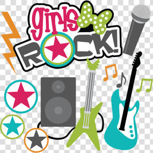 Girls Rock Svg Scrapbook Collection Teen Svg Files   Girls Rock Clip Art  HD Png Download