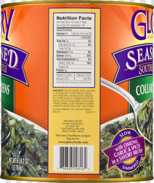 Glory Collard Greens Nutrition Facts  HD Png Download