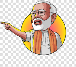 Narendra Modi Stickers Messag   Narendra Modi Vector  HD Png Download