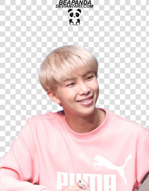 Rap Monster Pink Puma Shirt   Png Download   Namjoon In Pink  Transparent Png