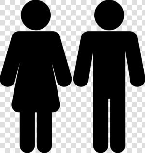 Female And Male Shapes Silhouettes Svg Png Icon Free   Stick Figures Man And Woman  Transparent Png