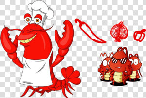 Lobster Chef Vector Graphics Stock Photography Illustration   Clipart Red Lobster Cartoon  HD Png Download