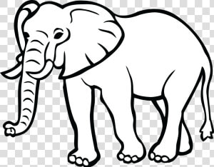 Elephant Clipart Mammal   Elephant Images Clip Art Black And White  HD Png Download