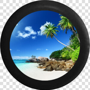 Transparent Tropical Beach Png   Jeep Spare Tire Cover With Backup Camera  Png Download