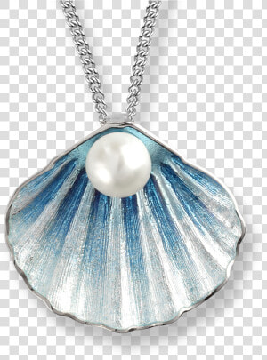 Nicole Barr Designs Sterling Silver Shell Necklace   Shell Necklace With Pearls  HD Png Download