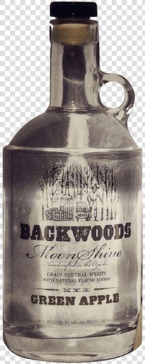 Backwoods Moonshine Green Apple   Glass Bottle  HD Png Download