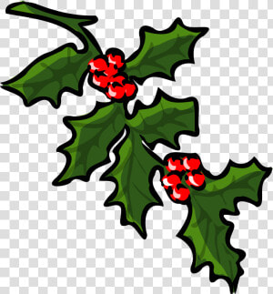 Christmas Clip Art   Holly Sprigs Clip Art  HD Png Download