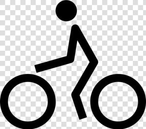 Cyclist   Simbolo Uomo In Bici  HD Png Download