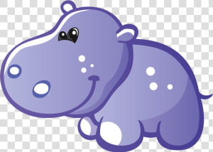 Animalitos De Zoologico Y Safari   Png Download   Cute Baby Cartoon Hippo  Transparent Png