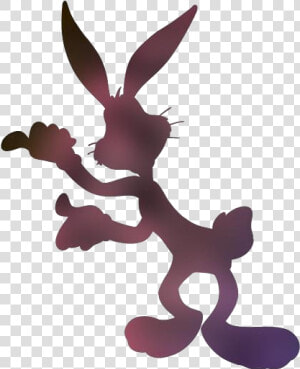 Black Cute Bunny Png Transparent Background   Bugs Bunny Silhouette Png  Png Download