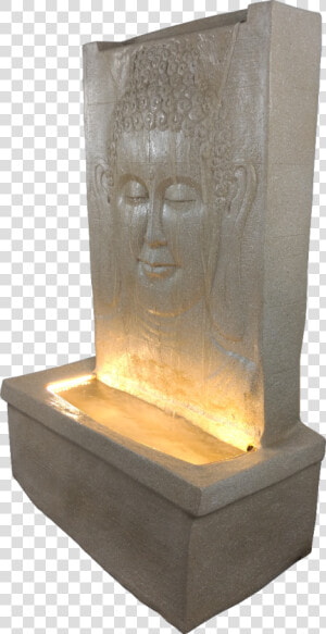 Rock Carved Lord Buddha Face Water Fountain For Home   Stele  HD Png Download