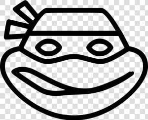 Ninja Turtle Raphaelo Humanoid   Ninja Turtle Icon Black  HD Png Download