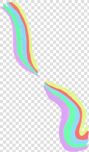 Two Rainbows Overlay Sticker Vertical Purple Blue Green   Illustration  HD Png Download