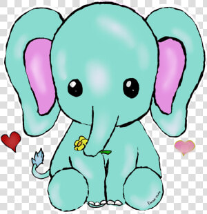 Kawaii Elephant By Uniquecomedy Kawaii Elephant By   Elephant Kawaii  HD Png Download