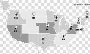 Depolyment Map   Personality Maps Of Usa  HD Png Download