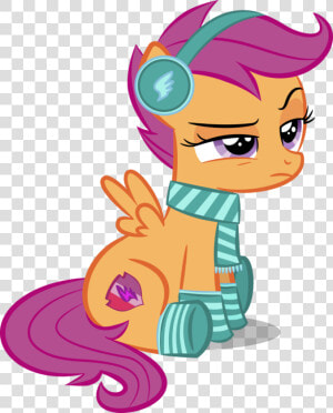 Scarf Clipart Winter Outfit   Scootaloo Annoyed  HD Png Download