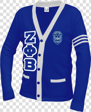 Zeta Phi Beta Full Embroidered Cardigan Sweater   Iota Phi Theta Sweater  HD Png Download