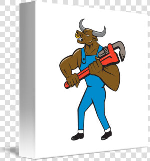 Clip Art Minotaur Bull Wrench Isolated   Wrench  HD Png Download