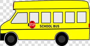 Yellow School Bus Vector Graphics   Clipart Of Bus  HD Png Download