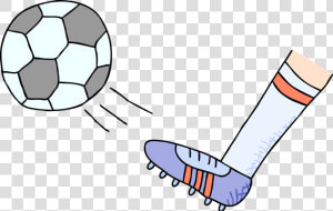 Feet Clipart Soccer   Kicking A Ball Foot Clipart  HD Png Download