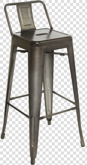 Metal Back Galvanized Steel Bar Stool   Png Download   Tabouret Industriel Assise 65 Cm  Transparent Png