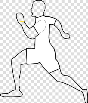 Man  Runner  White  Running    Jogging Diagram  HD Png Download