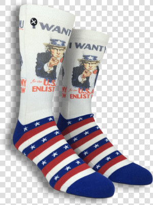 Uncle Sam Army Printed Socks By Odd Sox Class   Want You  HD Png Download