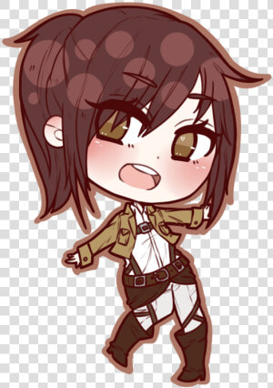 Chibi Sasha By Jasmiass On Deviantart   Sasha Chibi Attack On Titan  HD Png Download