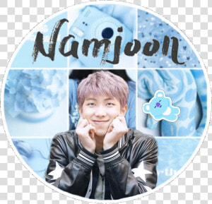 Rm Namjoon Bts Blue Collage Tumblr Edit   Aesthetics Aquarius Mood Board  HD Png Download