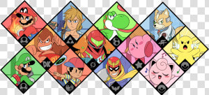 Smash 64drawing All The Smash Fighters In The Series  HD Png Download