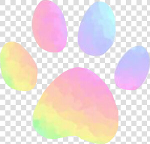  pastel  paw  print  rainbow  aesthetic  cute  pink   Pastel Dog Paw Print  HD Png Download