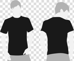 Black T Shirt Template   Black T Shirt Both Sides  HD Png Download