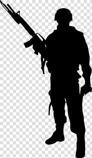 Soldier Silhouette Photography Clip Art   Army Soldier Silhouette  HD Png Download