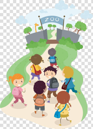 Zoo Clipart Field Trip   Children Going To School Clipart  HD Png Download