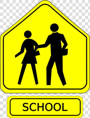 Road Sign School Zone  HD Png Download