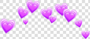 Heart Hearts Purple Crown Tumblr Emoji   Blue Heart Crown Png  Transparent Png