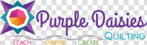 Purple Daisies Quilting   Calligraphy  HD Png Download