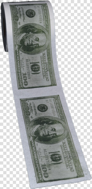 Printed Toilet Paper   100 Dollar Bill  HD Png Download