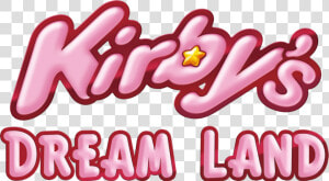 Kirby Logo Png Png Free Download   Kirby  39 s Return To Dream Land  Transparent Png