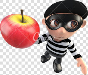 Clip Art D Cartoon Burglar   Funny Shopping Basket  HD Png Download