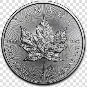 Canadian Silver Maple   2018 Silver Maple Leaf Coin  HD Png Download