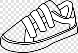 Sneakers  Velcro  Black And White  Png   Shoe Clipart Black And White  Transparent Png