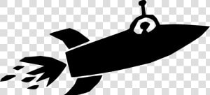 Transparent Rocket Ship Png   Black And White Of Rocket Ship  Png Download