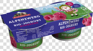 Alpine Gnome Organic Yoghurt  2 X 100 G Pot Raspberry   Bio Kinder Joghurt  HD Png Download