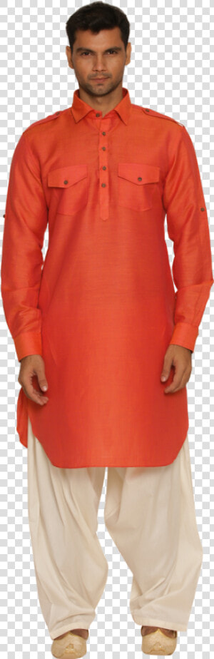 Transparent People In Suits Png   Pathani Kurta In Orange  Png Download