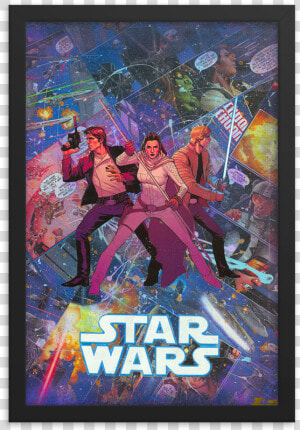 Star Wars Comic Canvas Framed Reproduction Print   Star Wars Weekends  HD Png Download