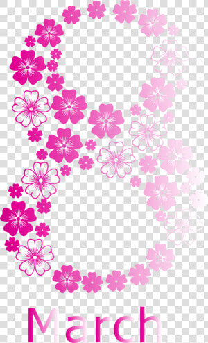 March Clipart Floral   Womens Day Clip Art  HD Png Download