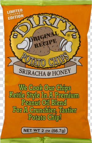 Dirty Kettle Potato Chips  Sriracha  amp  Honey   Dirty Potato Chips  HD Png Download