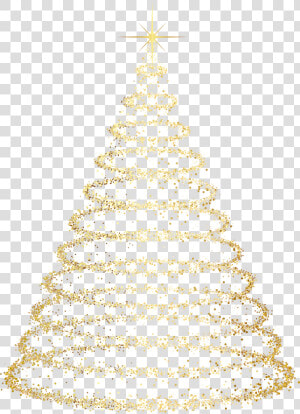 Deco Gold Tree Ornament Transparent Christmas Clipart   Transparent Background Christmas Tree Png  Png Download